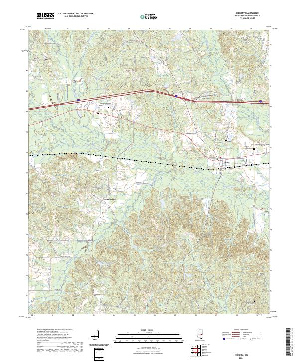 US Topo 7.5-minute map for Hickory MS