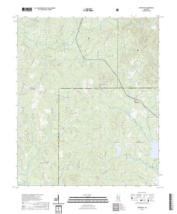 US Topo 7.5-minute map for Highpoint MS