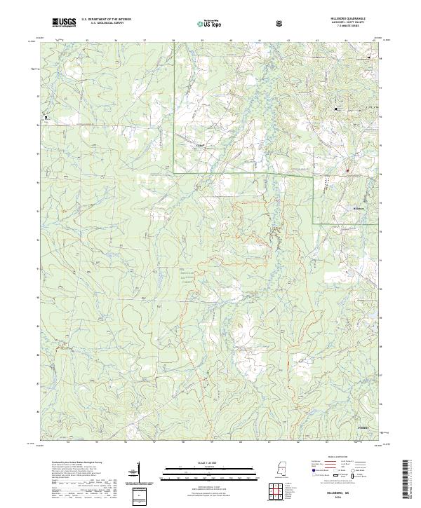US Topo 7.5-minute map for Hillsboro MS
