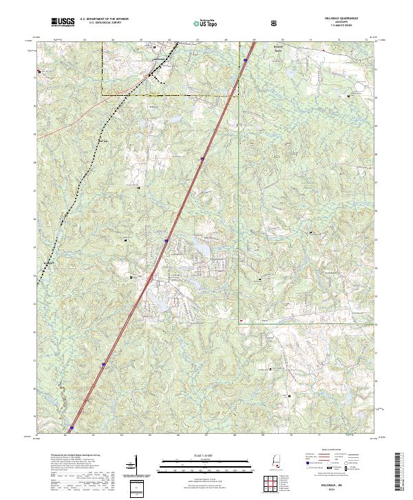 US Topo 7.5-minute map for Hillsdale MS