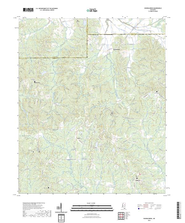 US Topo 7.5-minute map for Hohenlinden MS
