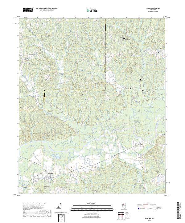 US Topo 7.5-minute map for Holcomb MS