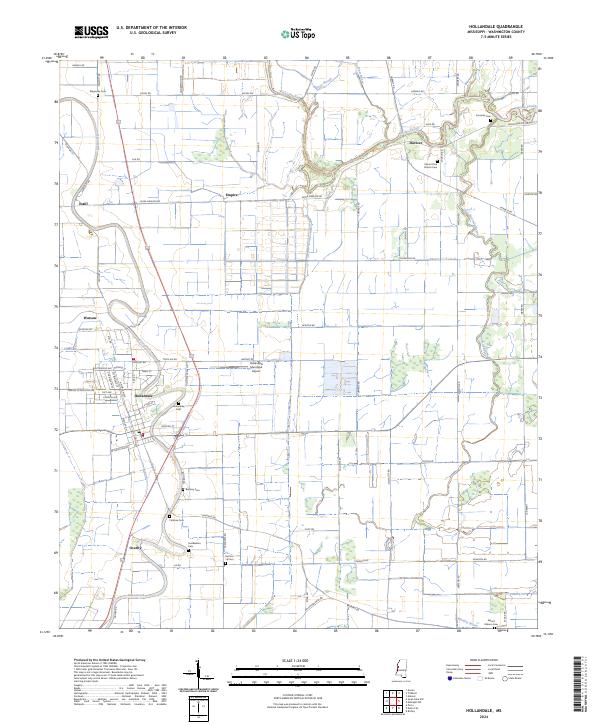 US Topo 7.5-minute map for Hollandale MS