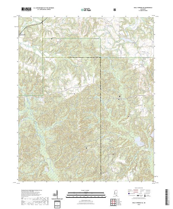 US Topo 7.5-minute map for Holly Springs SE MS