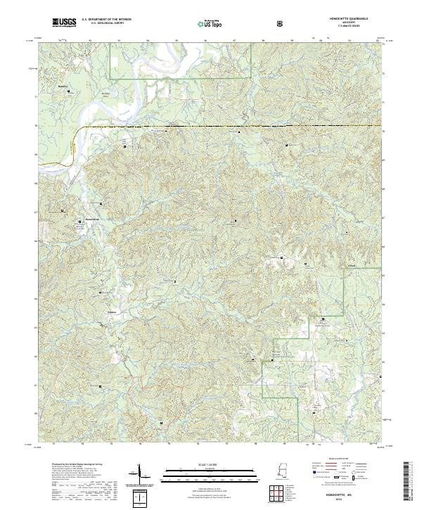 US Topo 7.5-minute map for Homochitto MS