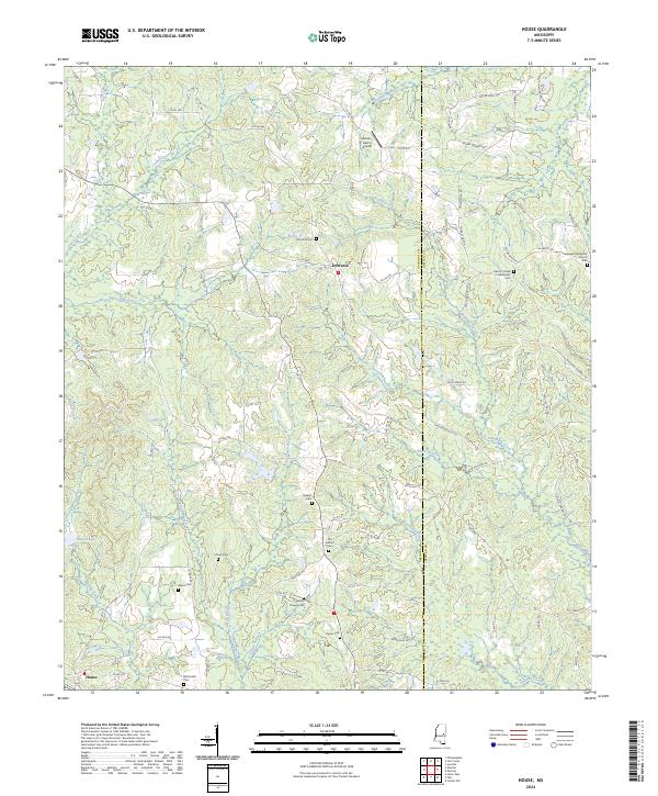 US Topo 7.5-minute map for House MS