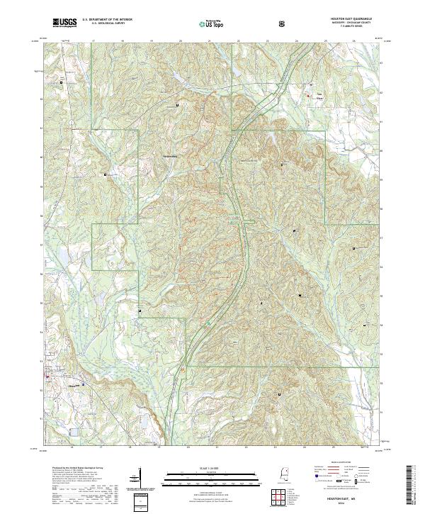 US Topo 7.5-minute map for Houston East MS