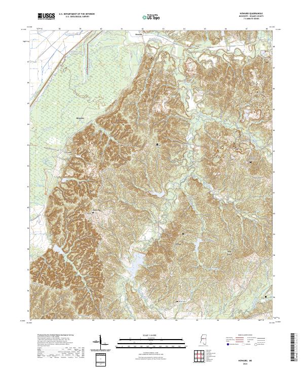 US Topo 7.5-minute map for Howard MS