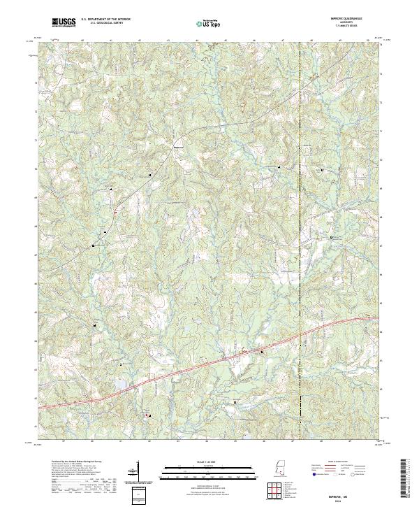 US Topo 7.5-minute map for Improve MS