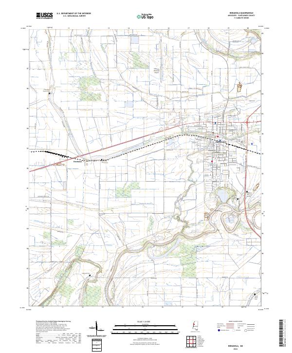 US Topo 7.5-minute map for Indianola MS