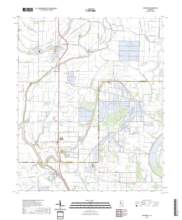 US Topo 7.5-minute map for Inverness MS