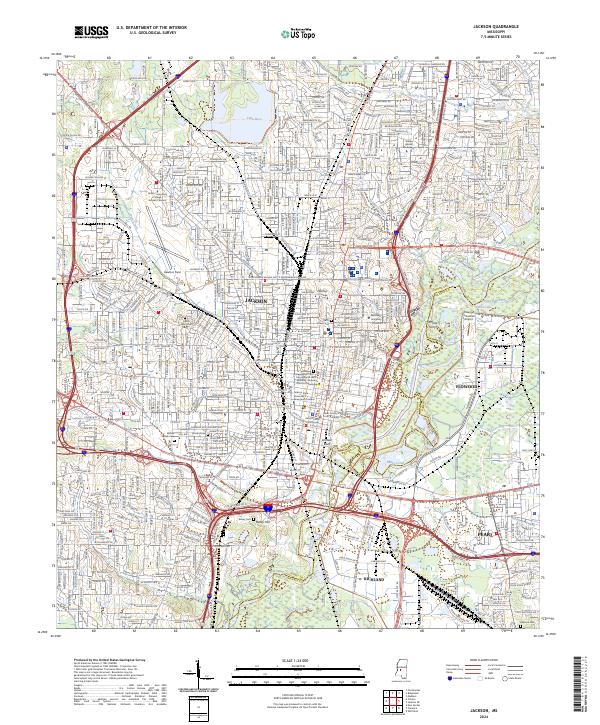 US Topo 7.5-minute map for Jackson MS