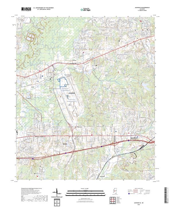 US Topo 7.5-minute map for Jackson SE MS
