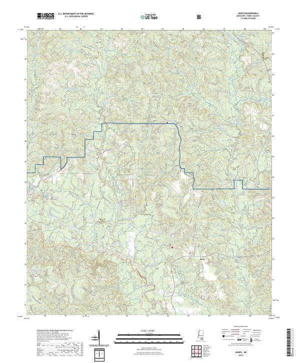 US Topo 7.5-minute map for Janice MS