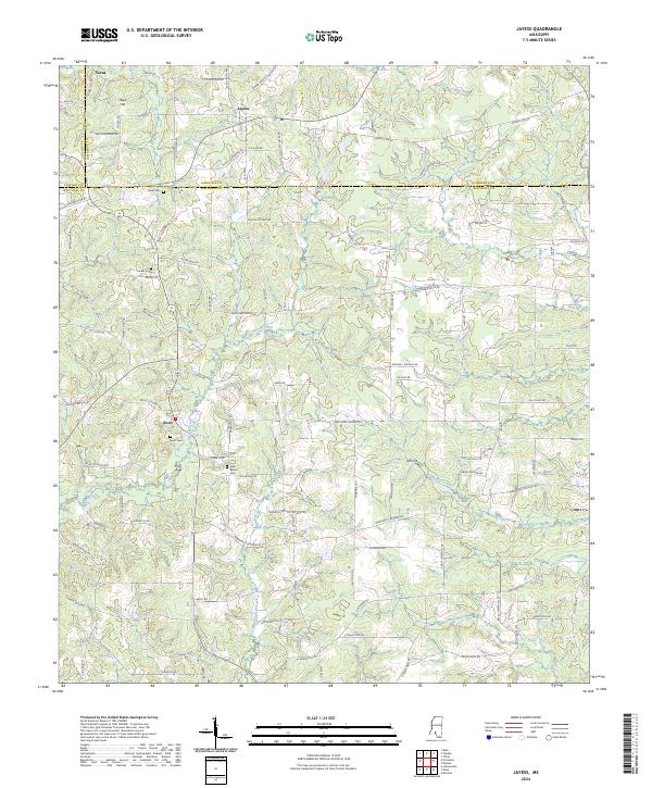 US Topo 7.5-minute map for Jayess MS