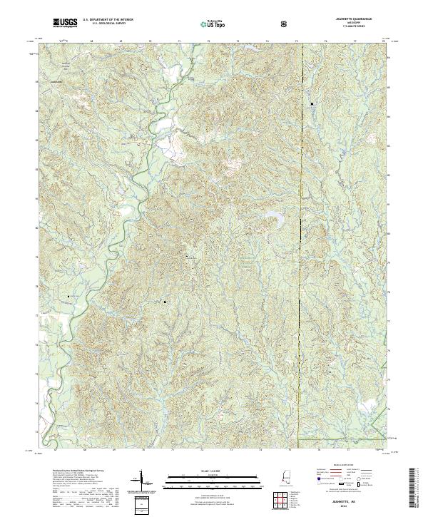US Topo 7.5-minute map for Jeannette MS