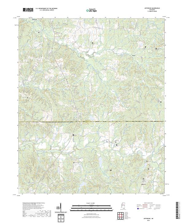 US Topo 7.5-minute map for Jefferson MS