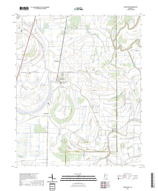 US Topo 7.5-minute map for Jonestown MS