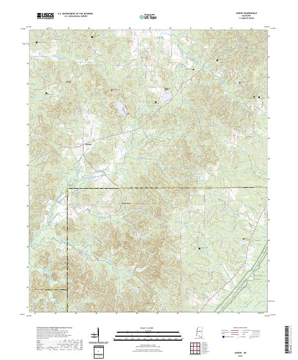 US Topo 7.5-minute map for Joseph MS