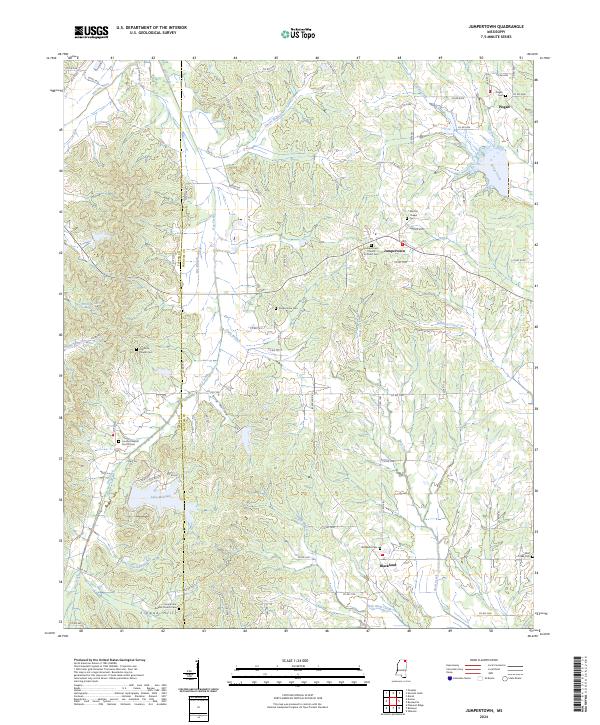 US Topo 7.5-minute map for Jumpertown MS
