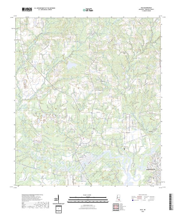 US Topo 7.5-minute map for Kiln MS