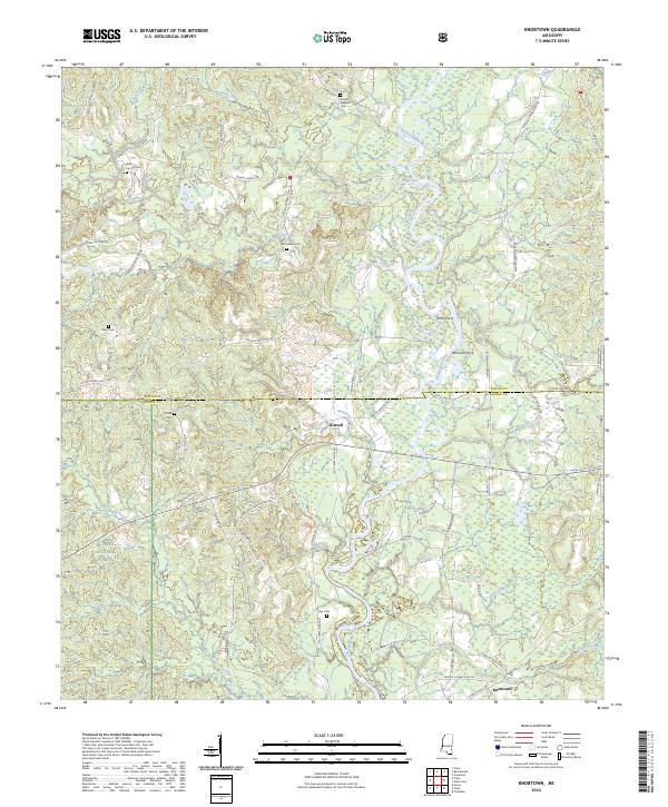US Topo 7.5-minute map for Knobtown MS
