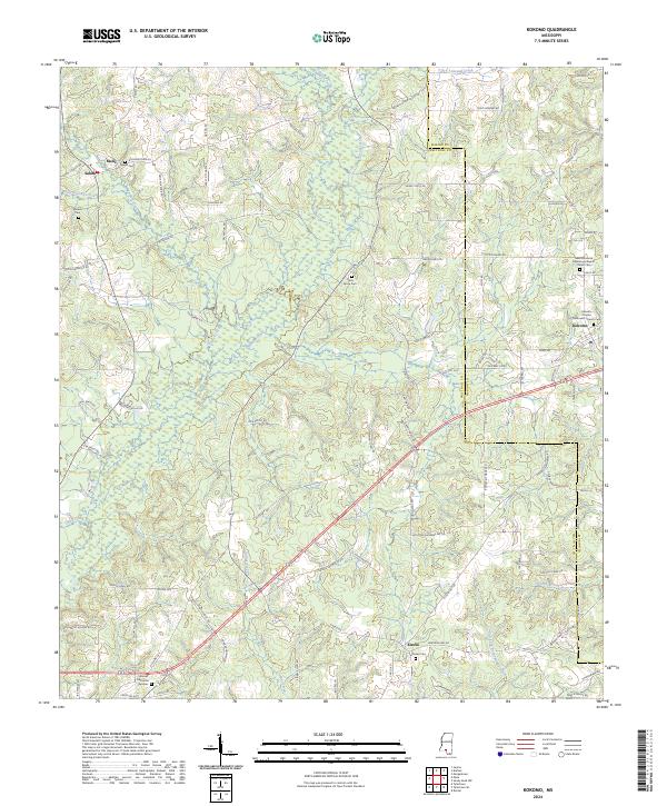 US Topo 7.5-minute map for Kokomo MS