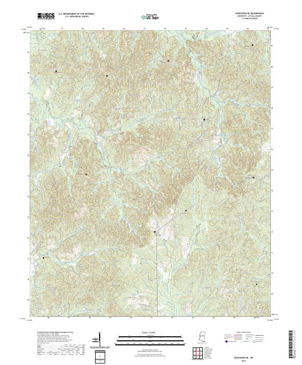 US Topo 7.5-minute map for Kosciusko NE MS