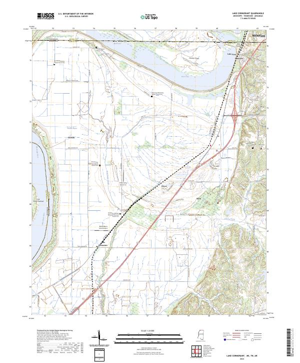 US Topo 7.5-minute map for Lake Cormorant MSTNAR