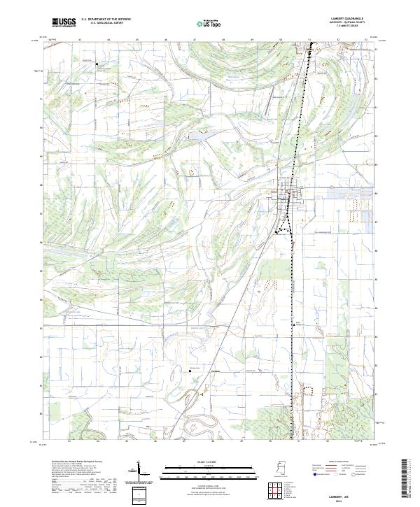 US Topo 7.5-minute map for Lambert MS