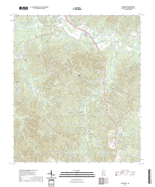 US Topo 7.5-minute map for Laneheart MS