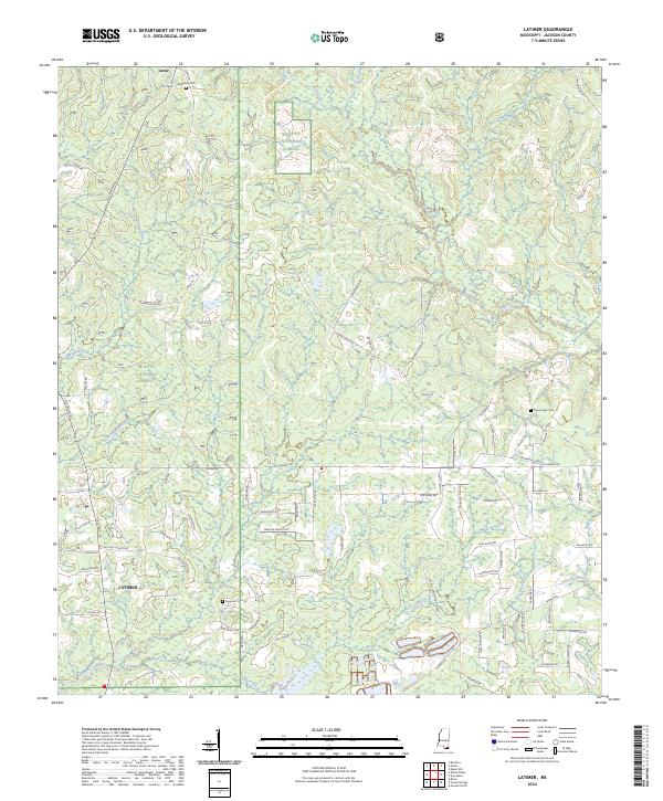 US Topo 7.5-minute map for Latimer MS