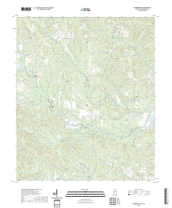 US Topo 7.5-minute map for Lauderdale NW MS