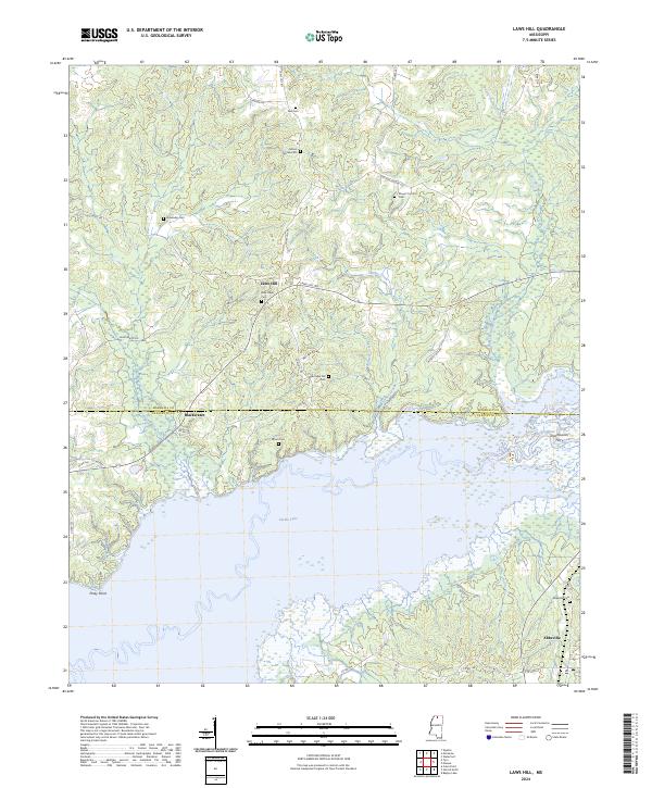 US Topo 7.5-minute map for Laws Hill MS