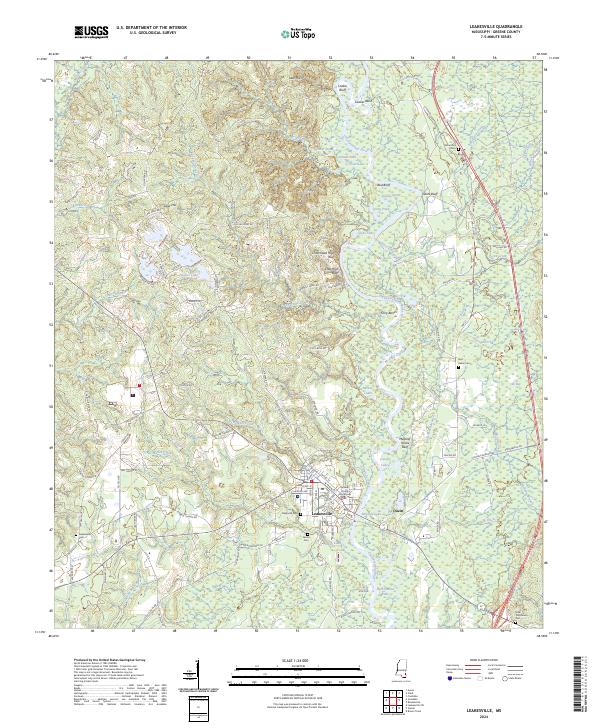 US Topo 7.5-minute map for Leakesville MS