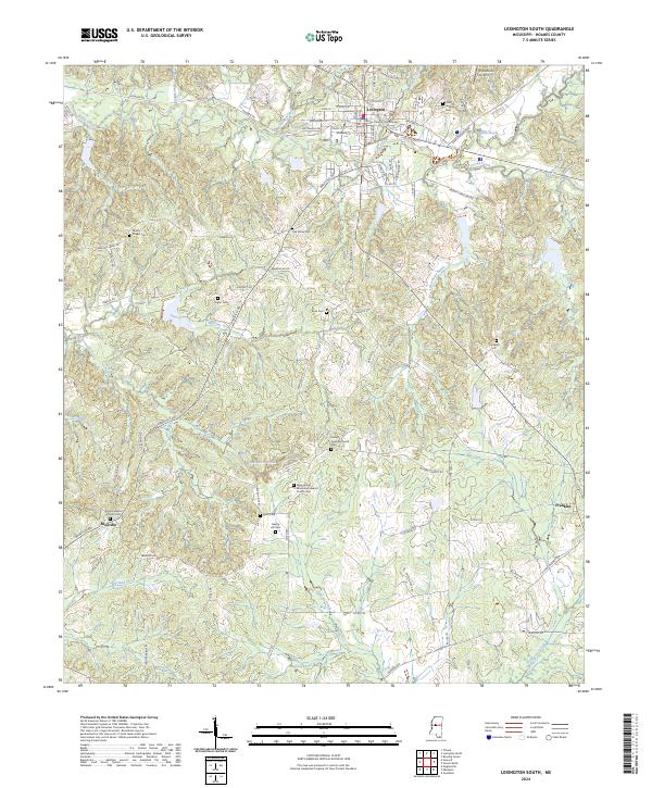 US Topo 7.5-minute map for Lexington South MS