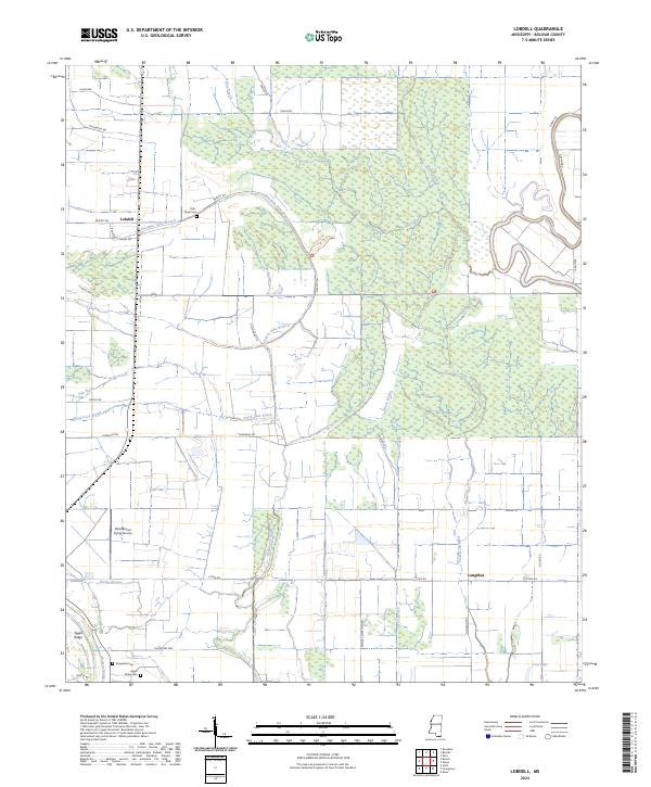 US Topo 7.5-minute map for Lobdell MS