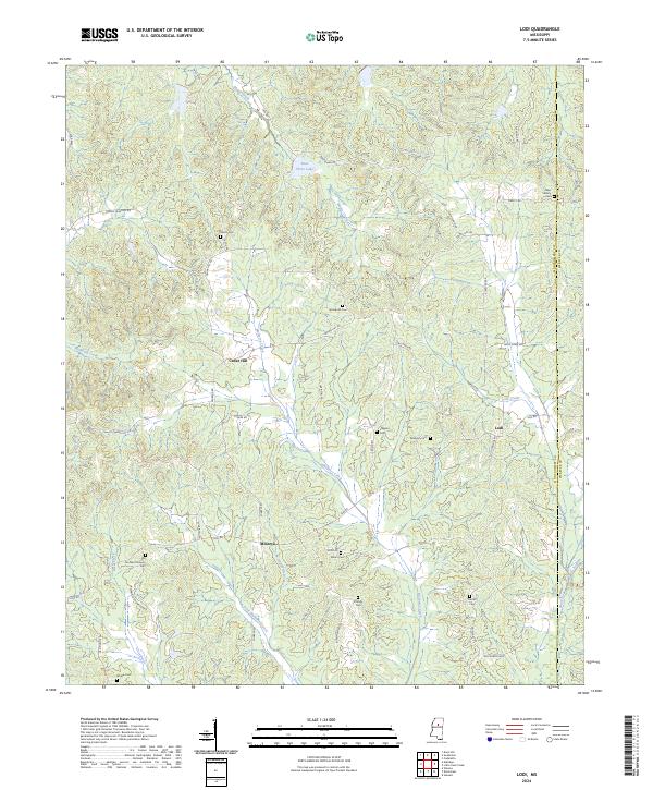 US Topo 7.5-minute map for Lodi MS