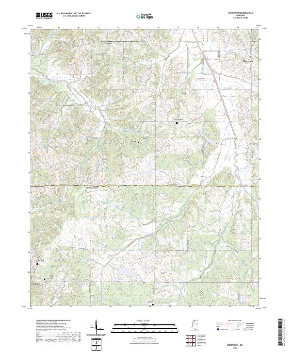 US Topo 7.5-minute map for Longtown MS