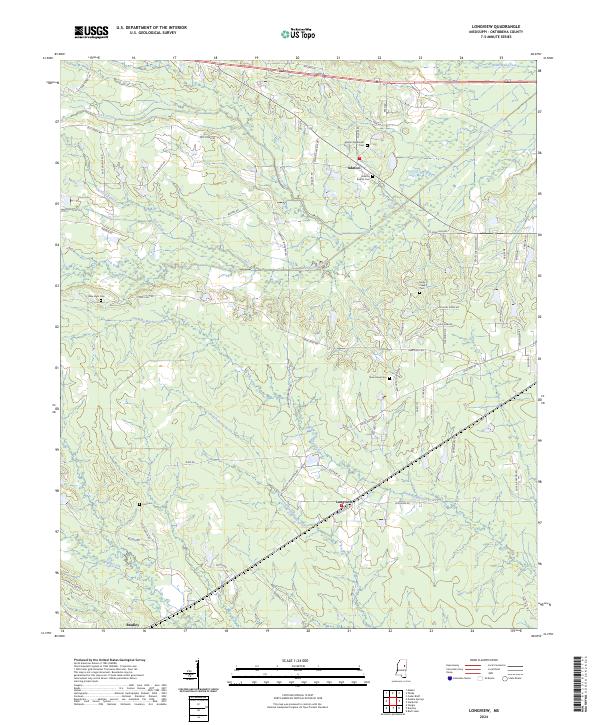 US Topo 7.5-minute map for Longview MS