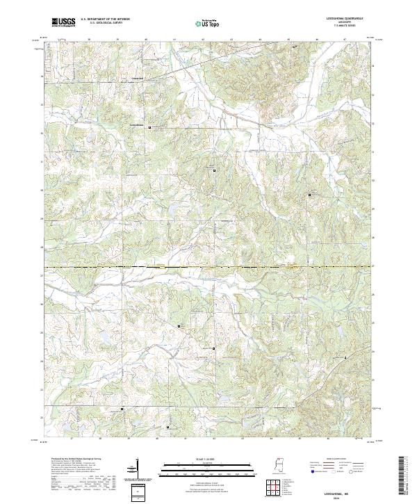 US Topo 7.5-minute map for Looxahoma MS