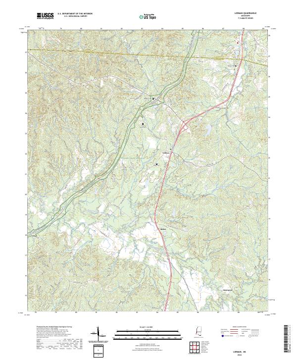 US Topo 7.5-minute map for Lorman MS