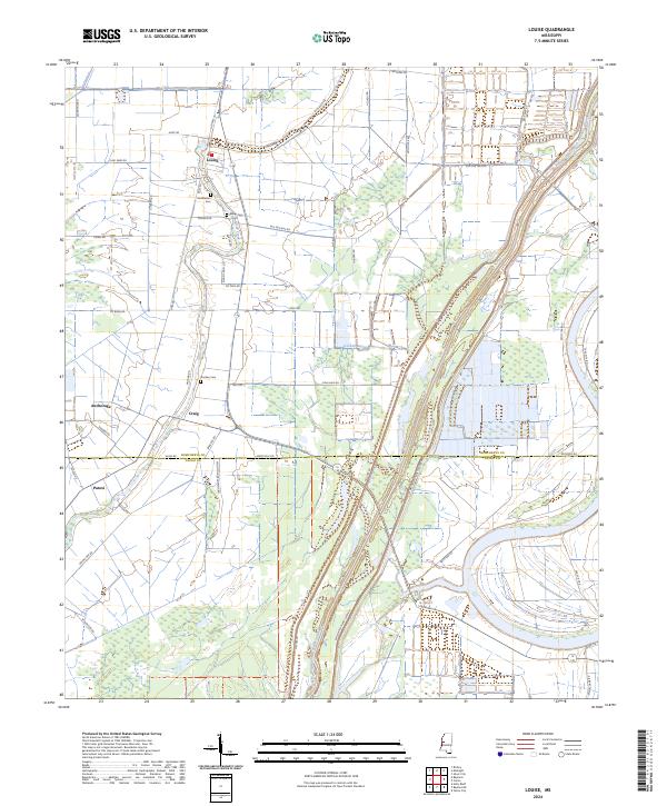 US Topo 7.5-minute map for Louise MS