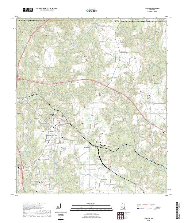 US Topo 7.5-minute map for Lucedale MS