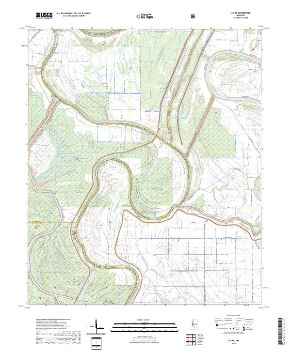 US Topo 7.5-minute map for Lucre MS