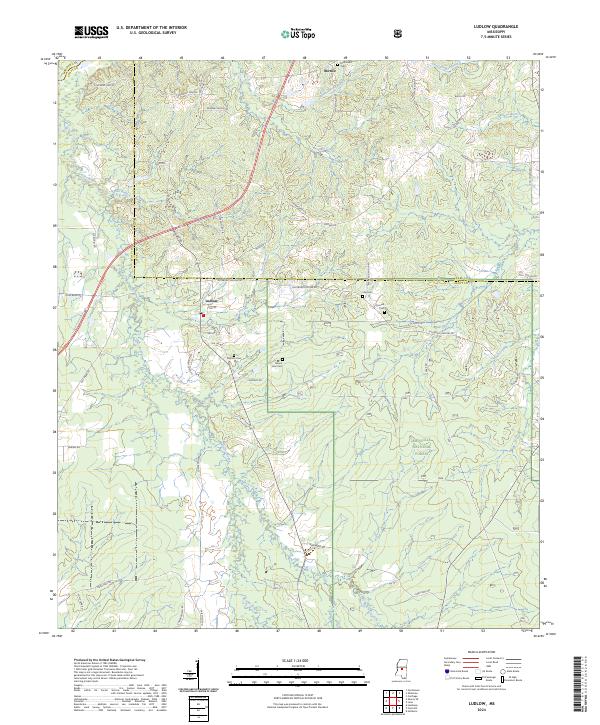 US Topo 7.5-minute map for Ludlow MS