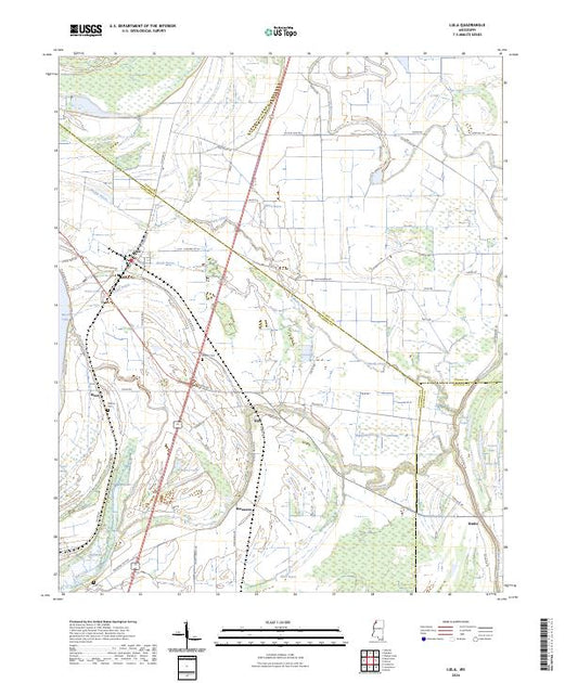 US Topo 7.5-minute map for Lula MS – American Map Store