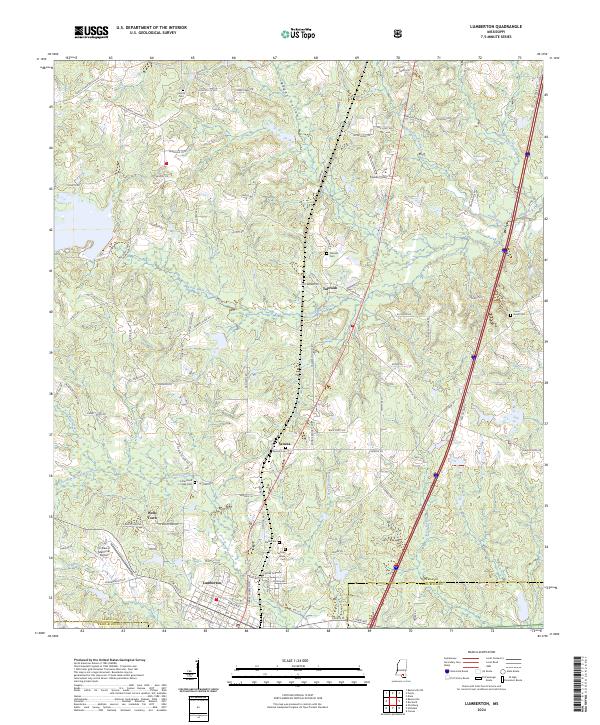 US Topo 7.5-minute map for Lumberton MS