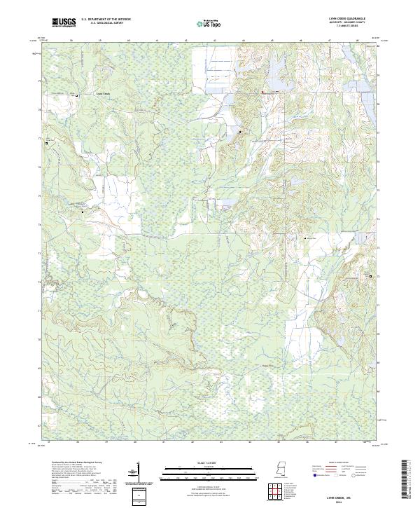 US Topo 7.5-minute map for Lynn Creek MS