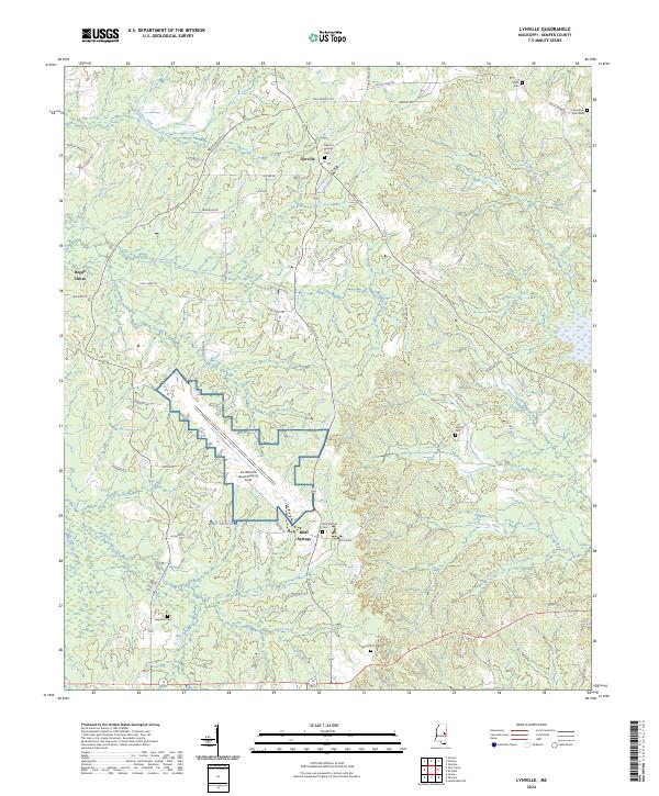 US Topo 7.5-minute map for Lynville MS